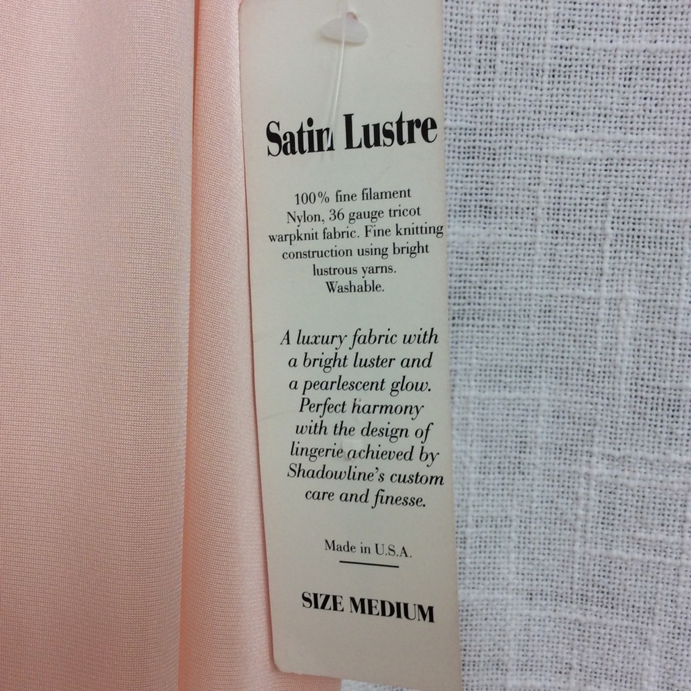 Shadowline Pink Medium Lacey Silky Long Lingerie - Picture 4 of 6